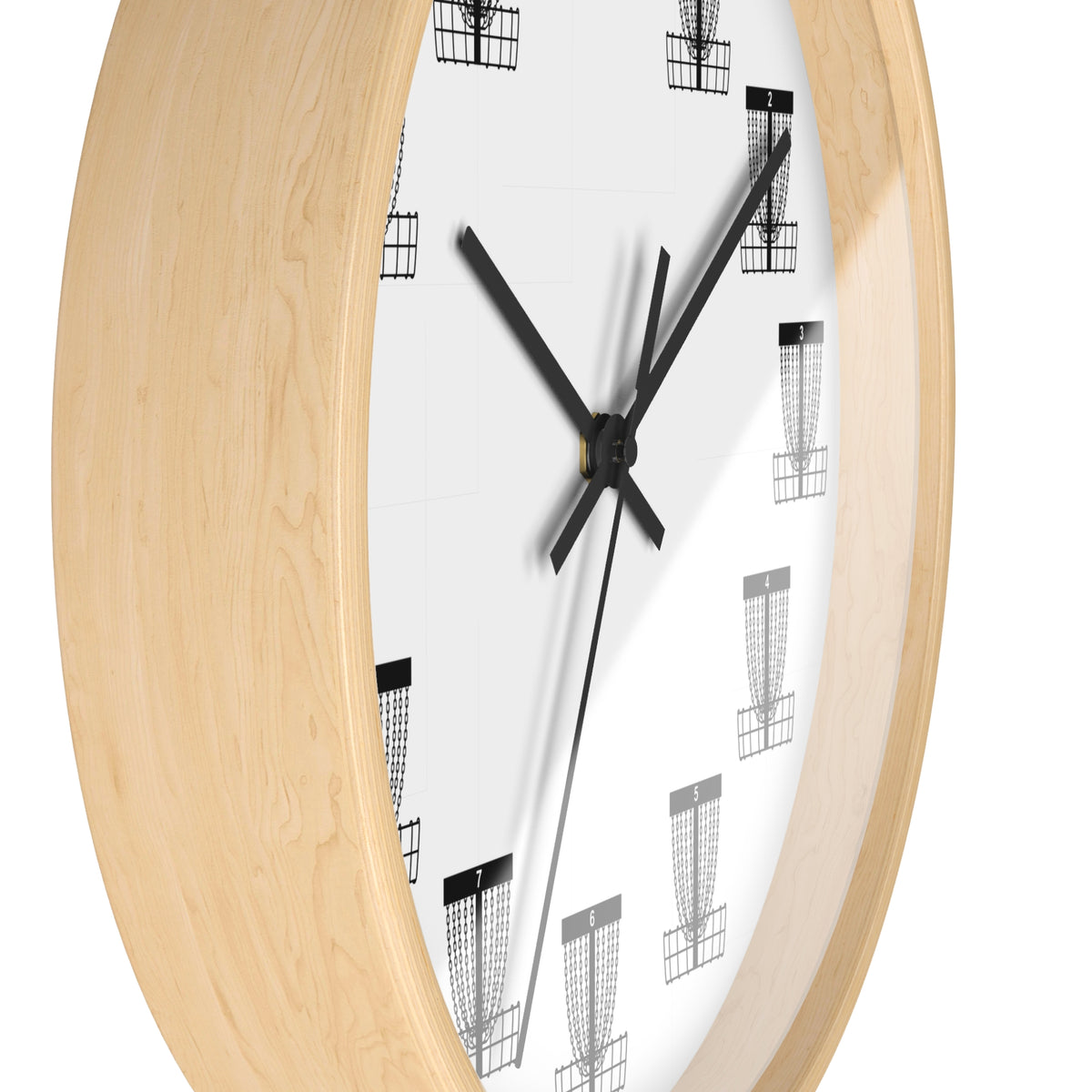 Disc Golf Wall Clock with Baskets
