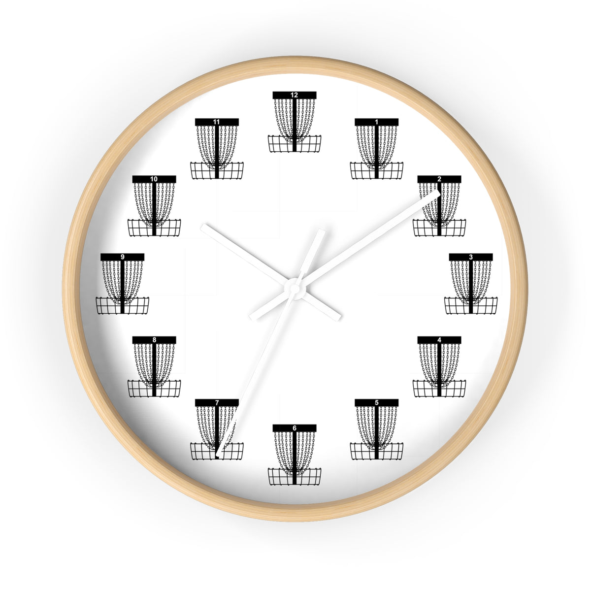 Disc Golf Wall Clock with Baskets