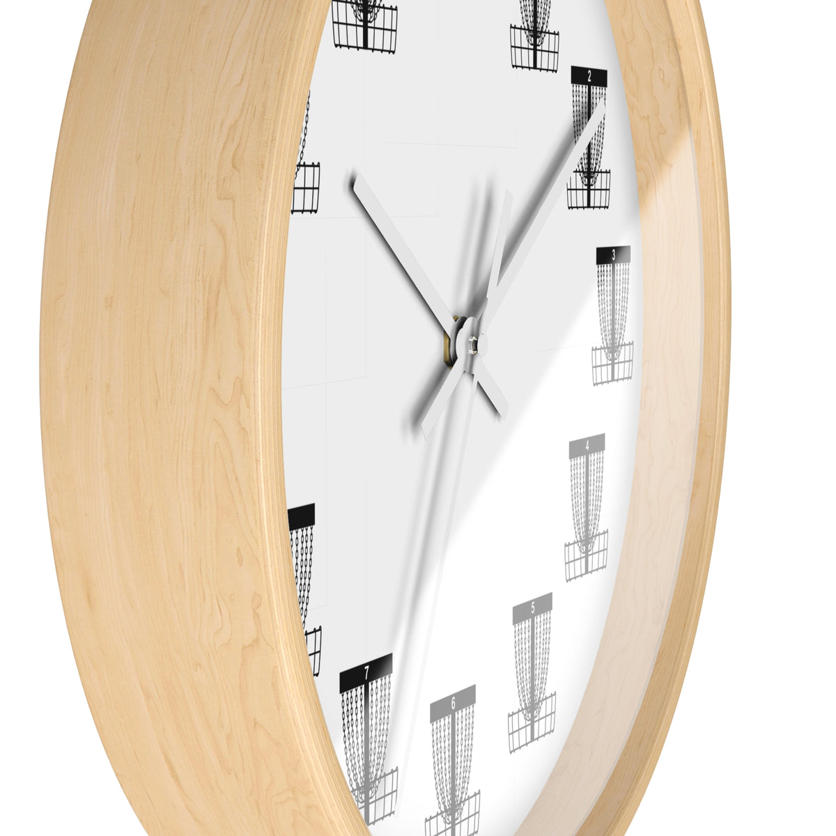 Disc Golf Wall Clock with Baskets
