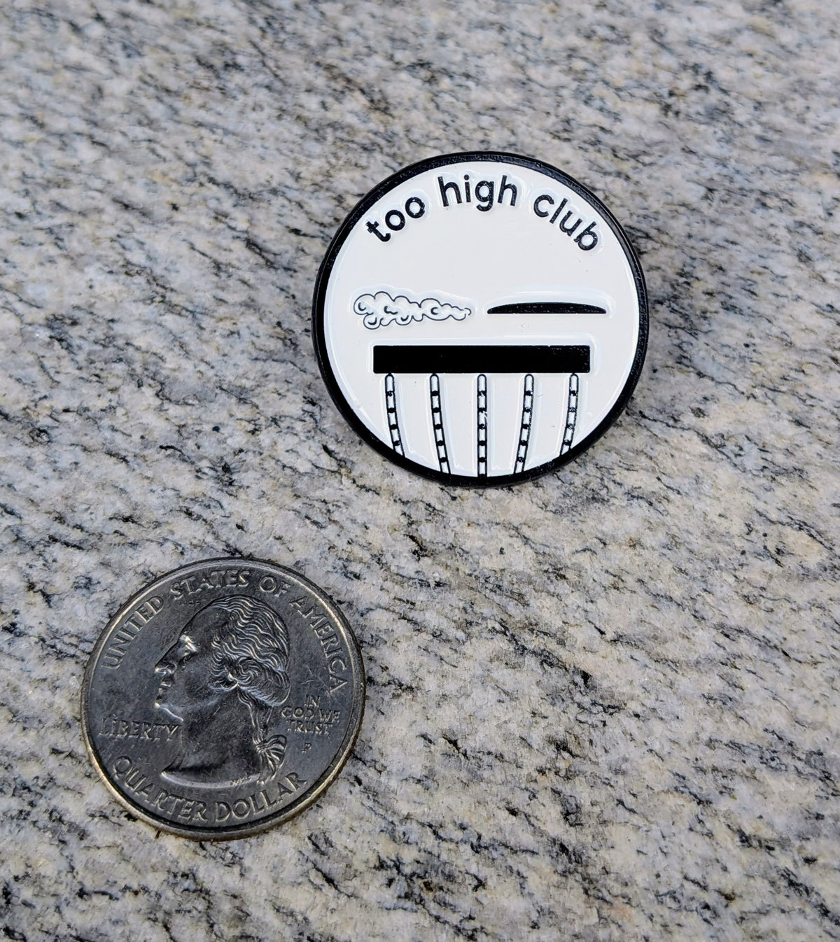 Too High Club Pin, Soft Enamel